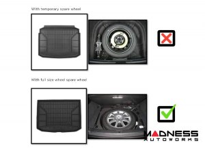 FIAT 500X Cargo Liner - Pro Line - Black - w/ Full Size Spare (2016 - 2023)